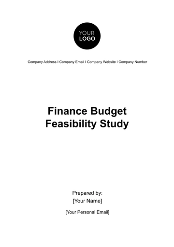 Free Finance Budget Feasibility Study Template to Edit Online