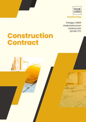 Free Construction Contract Template to Edit Online | Template.net