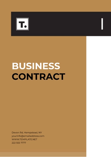 Free Business Contract Layout Template to Edit Online