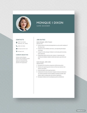 Game Designer Resume