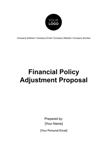 Free Financial Policy Adjustment Proposal Template to Edit Online