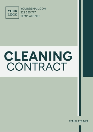 Free Cleaning Contract Template to Edit Online
