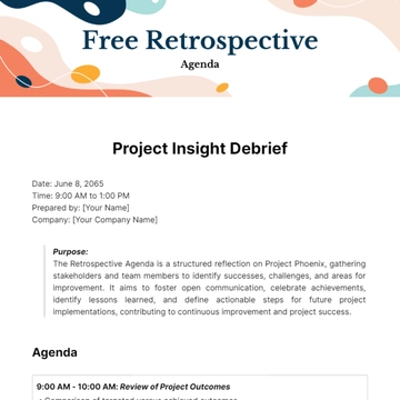 Free Retrospective Agenda  Template to Edit Online