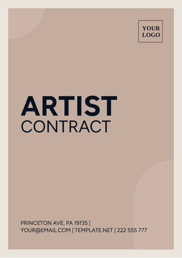 Free Artist Contract Template to Edit Online