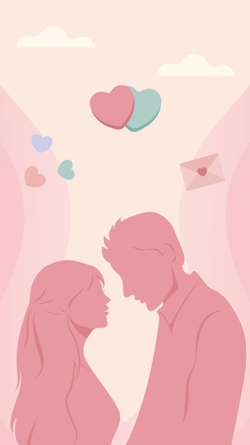 Free Valentine's Day Couple Wallpaper Template to Edit Online