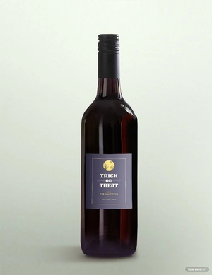 Halloween Wine Bottle Label Template