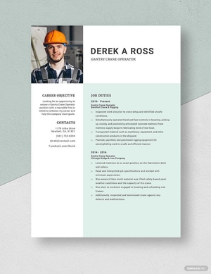 Gantry Crane Operator Resume