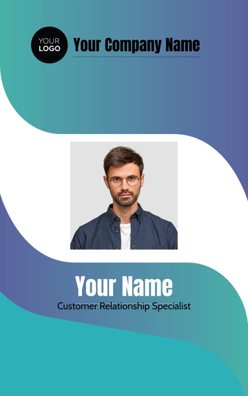 Free Customer Relationship Specialist ID Card Template to Edit Online