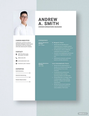 Church Operations Manager Resume