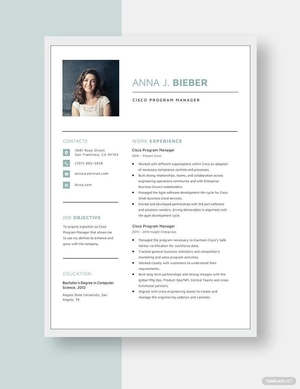 Cisco Program Manager Resume