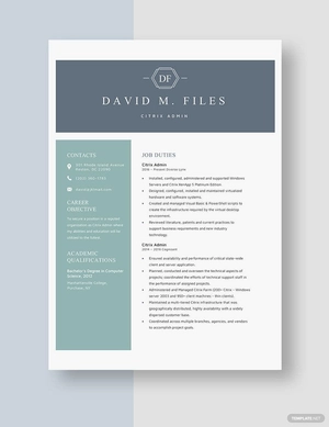 Citrix Admin Resume