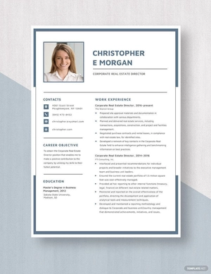 Corporate Real Estate Director Resume