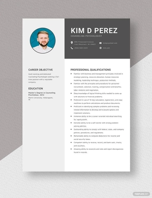 Counseling Psychologist Resume