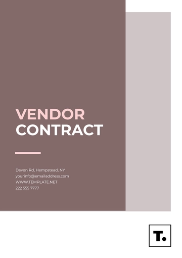 Free Vendor Contract Template to Edit Online