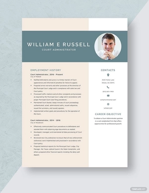 Court Administrator Resume