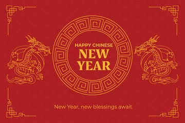 Free Chinese New Year Post Card Template to Edit Online