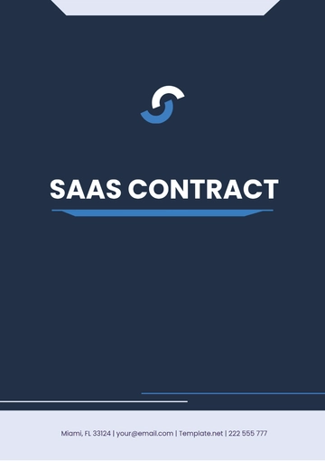 Free Saas Contract Template to Edit Online