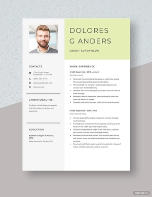 Credit Supervisor Resume