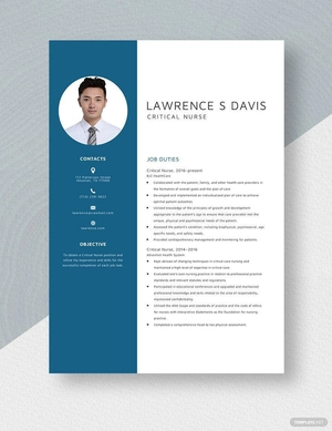 Critical Nurse Resume