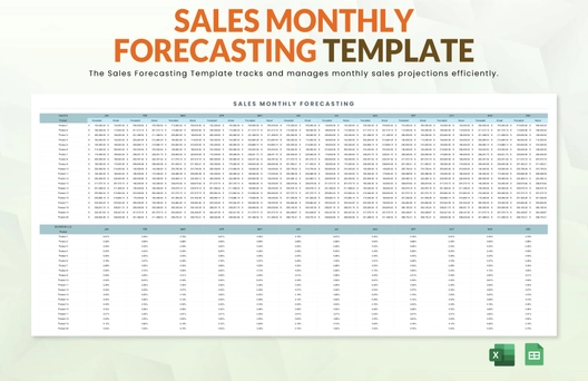 Sales Monthly Forecasting Template