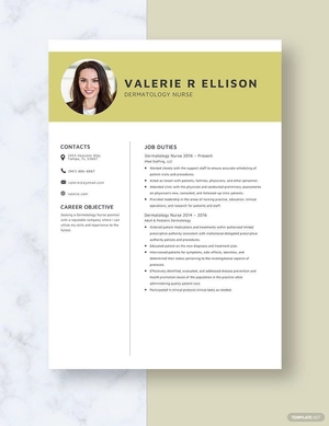Dermatology Nurse Resume