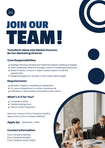 Free Marketing Director Job Ad Template to Edit Online