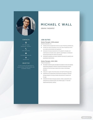 Drama Therapist Resume