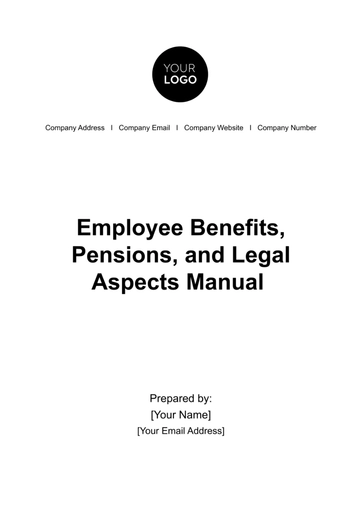 Free Employee Benefits, Pensions, and Legal Aspects Manual HR Template to Edit Online