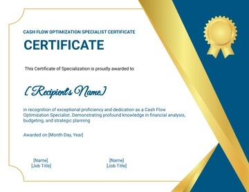 Free Cash Flow Optimization Specialist Certificate Template to Edit Online