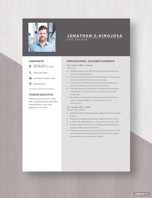 Emr Trainer Resume