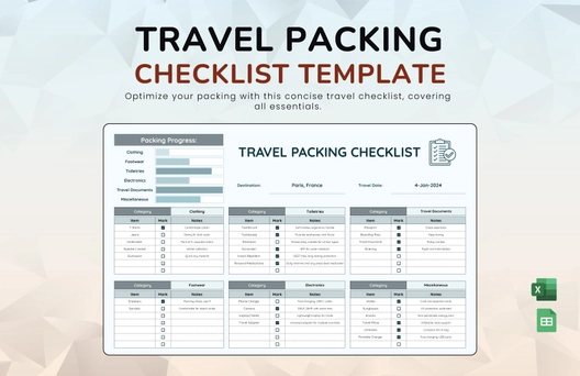 Travel Packing Checklist Template