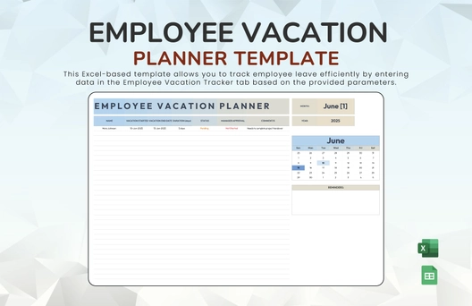 Employee Vacation Planner Template