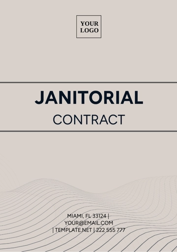 Free Janitorial Contract Template to Edit Online