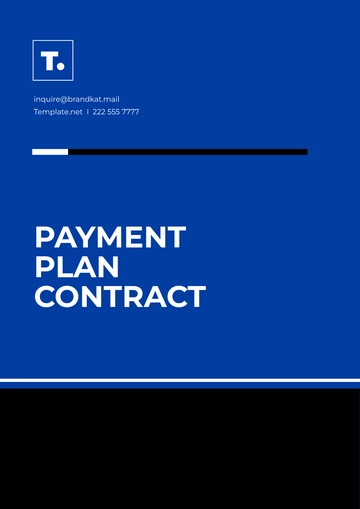 Free Payment Plan Contract Template to Edit Online