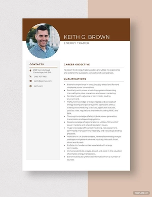 Energy Trader Resume