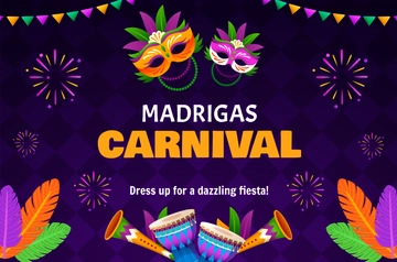Free Mardi Gras Banner Template to Edit Online