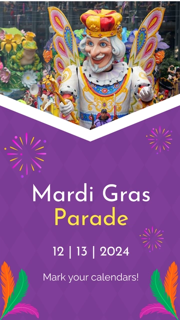 Free Mardi Gras Parade Schedule Template to Edit Online