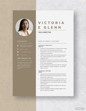 Field Director Resume