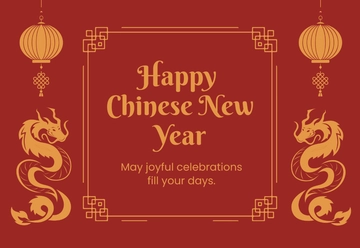 Free Chinese New Year Card Template to Edit Online