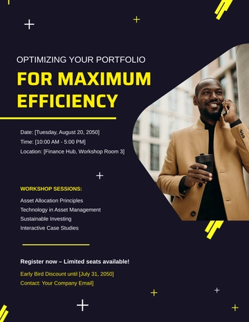 Free Asset Management Strategies Workshop Flyer Template to Edit Online