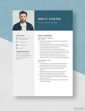 Field Investigator Resume