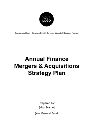 Free Annual Finance Mergers & Acquisitions Strategy Plan Template to Edit Online