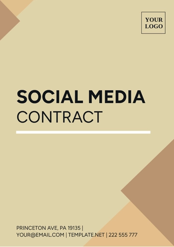 Free Social Media Contract Template to Edit Online