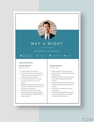 Guidance Secretary Resume