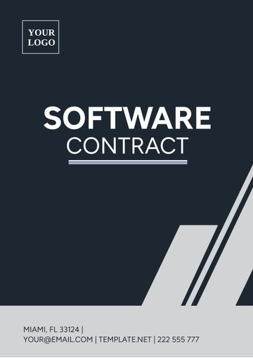 Free Software Contract Template to Edit Online