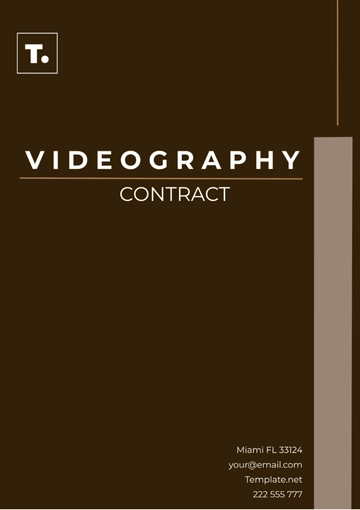 Free Videography Contract Template to Edit Online