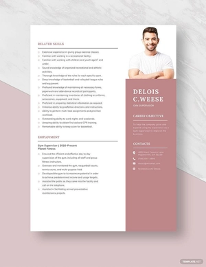 Gym Supervisor Resume