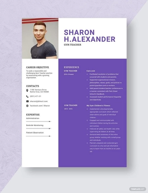 Gym Teacher Resume