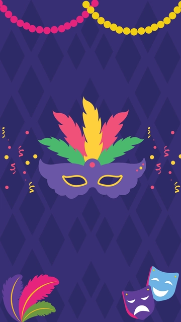 Free Mardi Gras Wallpaper Template to Edit Online
