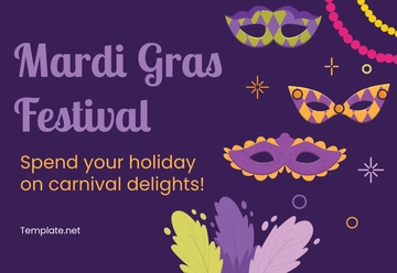 Free Mardi Gras Holiday Template to Edit Online